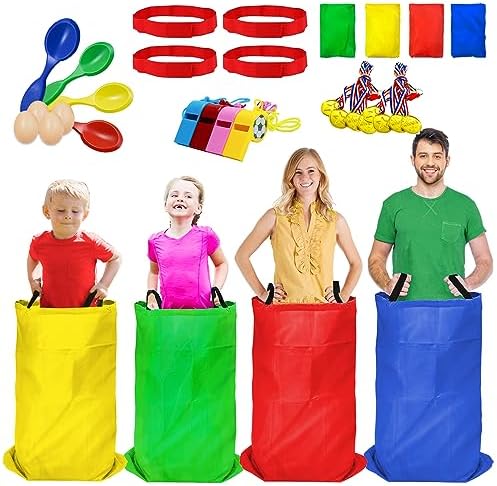 Potato Sack Race Bags - 32PCS Outdoor Games Set for Adults Kids