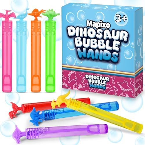 32 Pack Bubbles with Dinosaur Wands and Gift Box