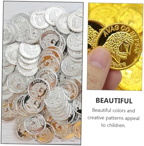 Toyvian Pirate Coins Plastic Treasure Decor