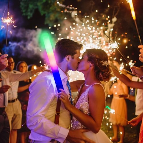 Pelreame 204 Pcs LED Foam Glow Sticks Party Supplies