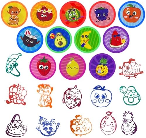 Cinrobiye 24 Pcs Summer Fruit Party Stampers