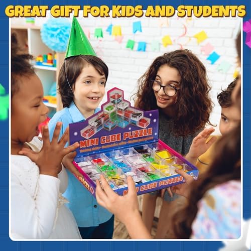 Bedwina Mini Cube Puzzle Box Set - 24 pcs Balance IQ Toy