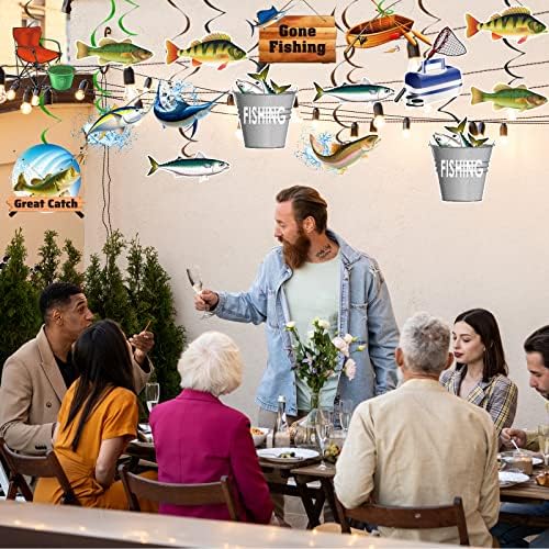 Gone Fishing Birthday Party Decorations Set 60Pcs