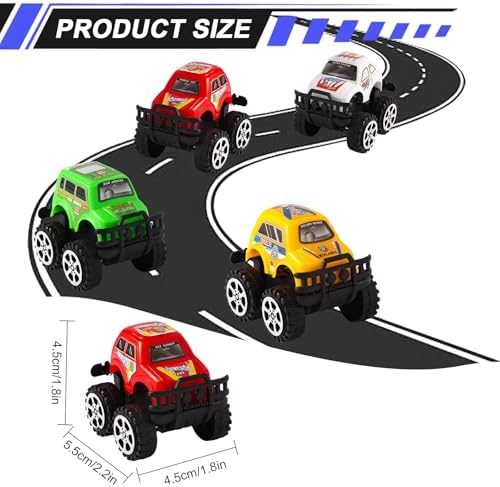 Manmel 12 Pack Pull Back Monster Trucks for Kids