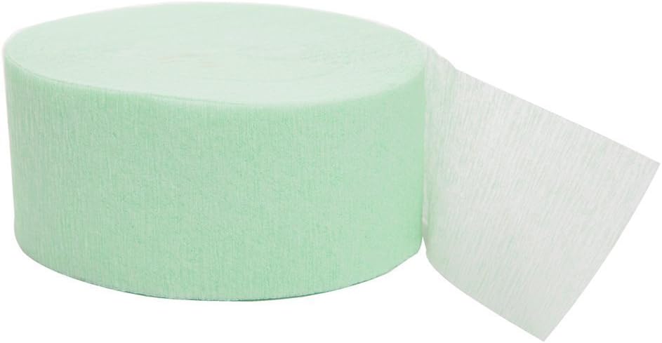 Mint Crepe Paper Roll Streamer - 81 ft Pack of 1