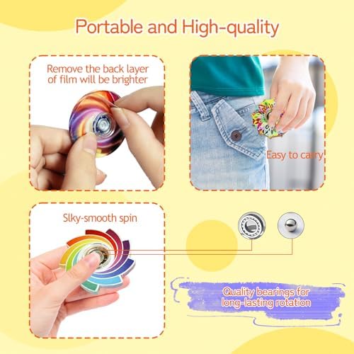 40 Pack Fidget Spinners for Stress Relief and Fun