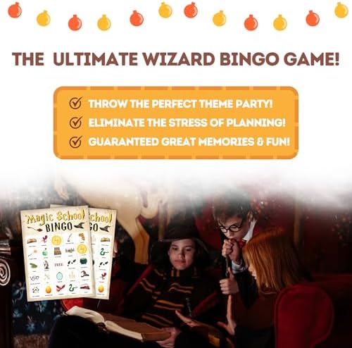 Bingo Wizard Harry Party Favors Set for 24 Players