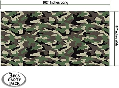 AnapoliZ Army Camouflage Table Cover 3 Pcs Pack