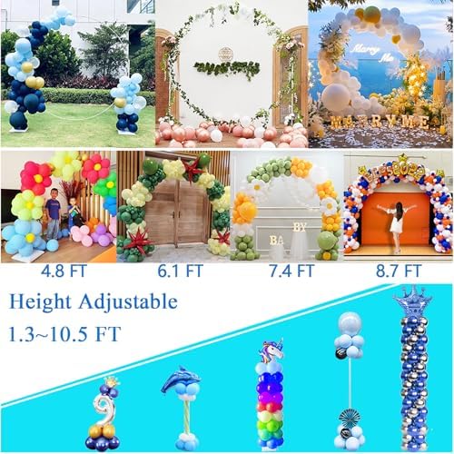 3IN1 Balloon Arch Stand Kit 75ft Round Backdrop Frame