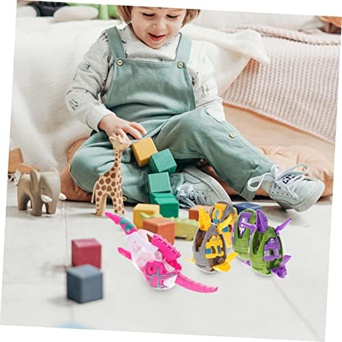 6pcs Dinosaur Egg Transforming Toy Set for Kids Educational Play