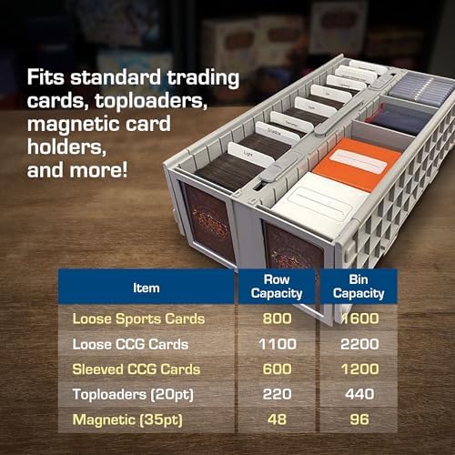 BCW Collectible Card Bin - Single Gray Holds 1600 Cards