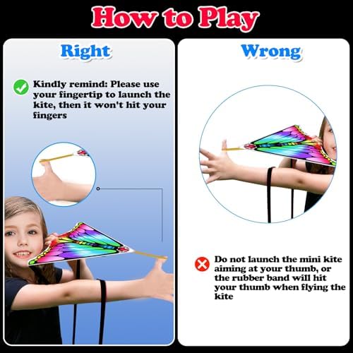 20 Pack Mini Kite Launcher Toy with Finger Shooting
