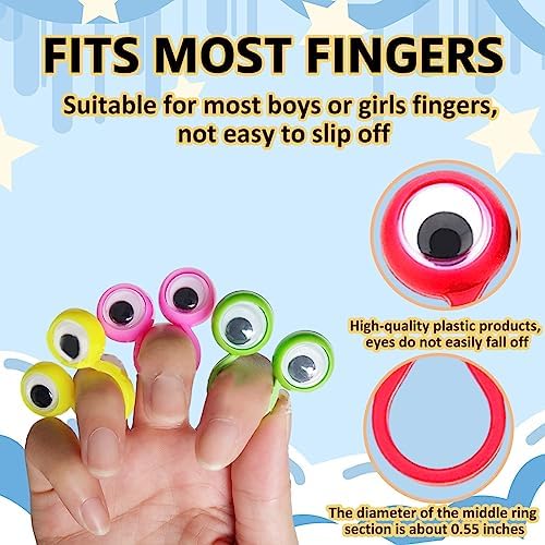 100 PCS Eye Finger Puppets Toy Set for Kids