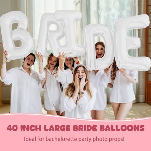 40 Inch White Bride Balloons for Party Decor