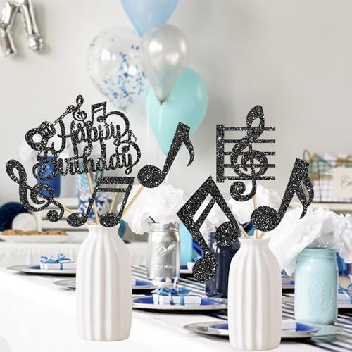 Music Notes Centerpiece Sticks 12PCS Musical Party Decorations