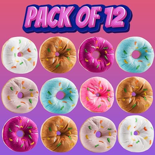 Bedwina Plush Donut Pillow Toys Pack of 12