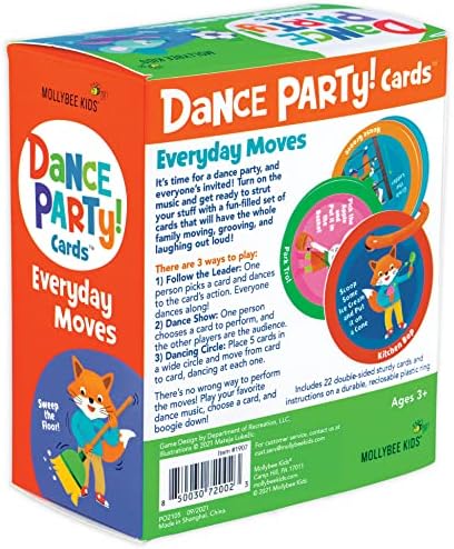 MOLLYBEE KIDS Preschool Dance Party Cards for Ages 3