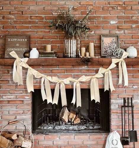 White Bow Garland for Bachelorette Party Decor