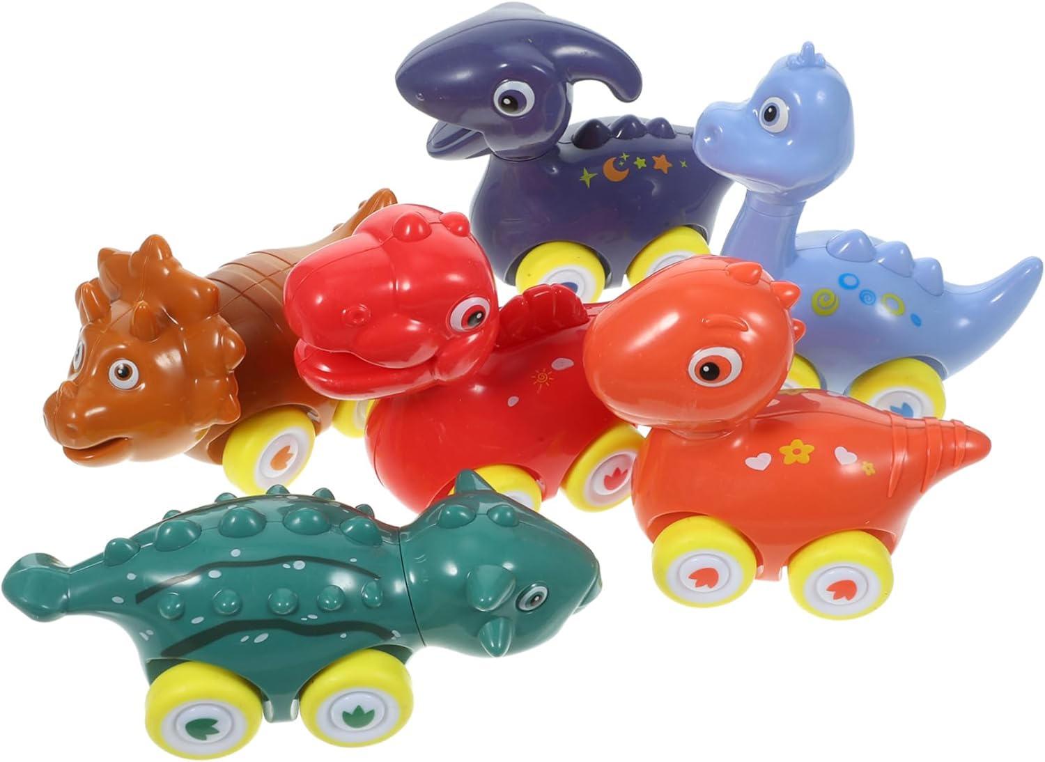 VOSAREA 6pcs Dinosaur Car Toy for Kids