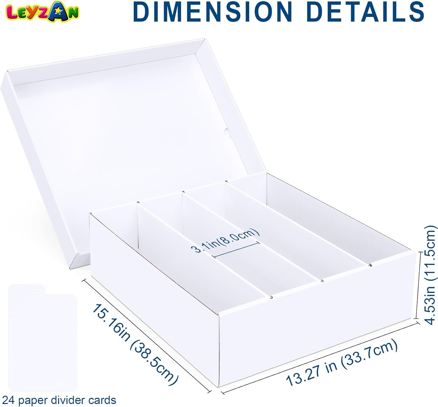Leyzan Trading Card Storage Box with Dividers 1 Pack