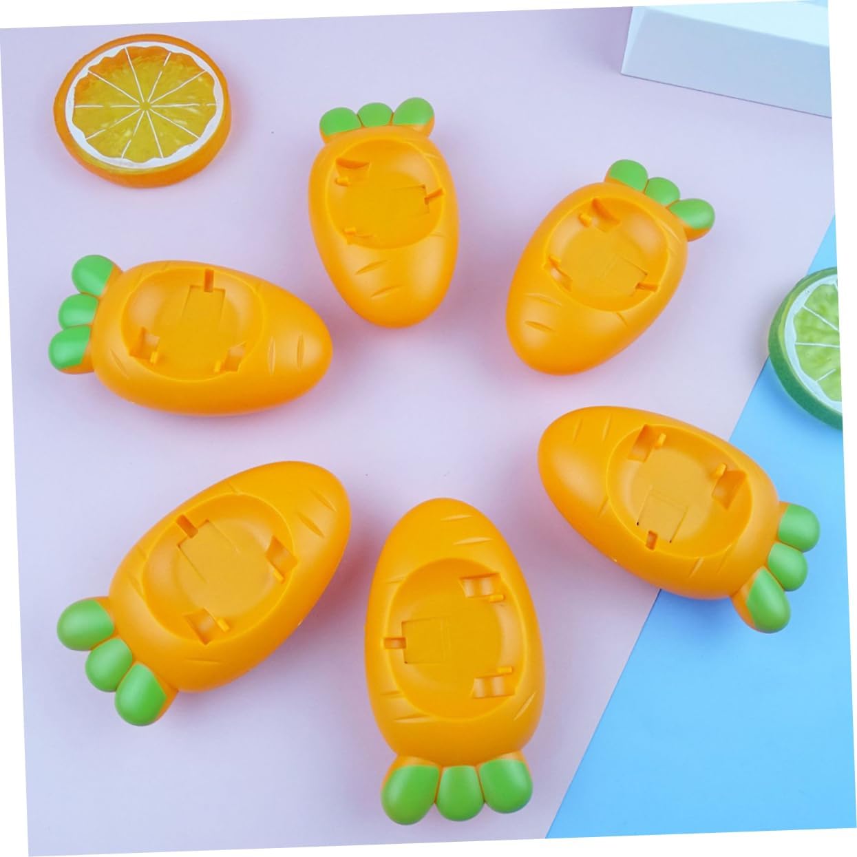 PENIKOKO Easter Mini Pull Back Cars with Rabbit and Carrot Design