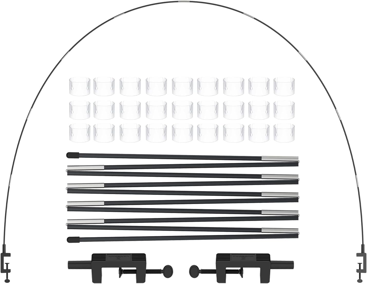 LANGXUN 12ft Black Balloon Arch Kit for Parties