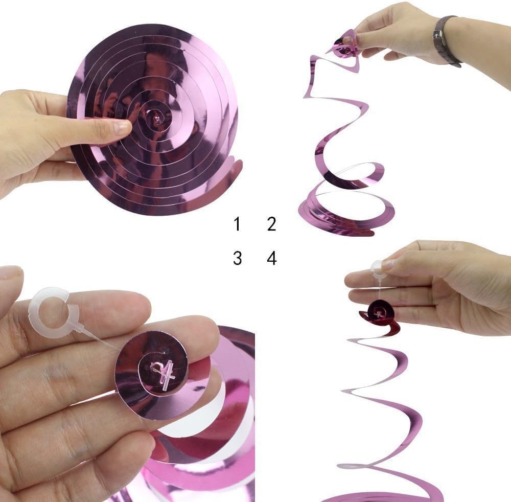Rock and Roll Record Party Hanging Swirls 48 Pcs