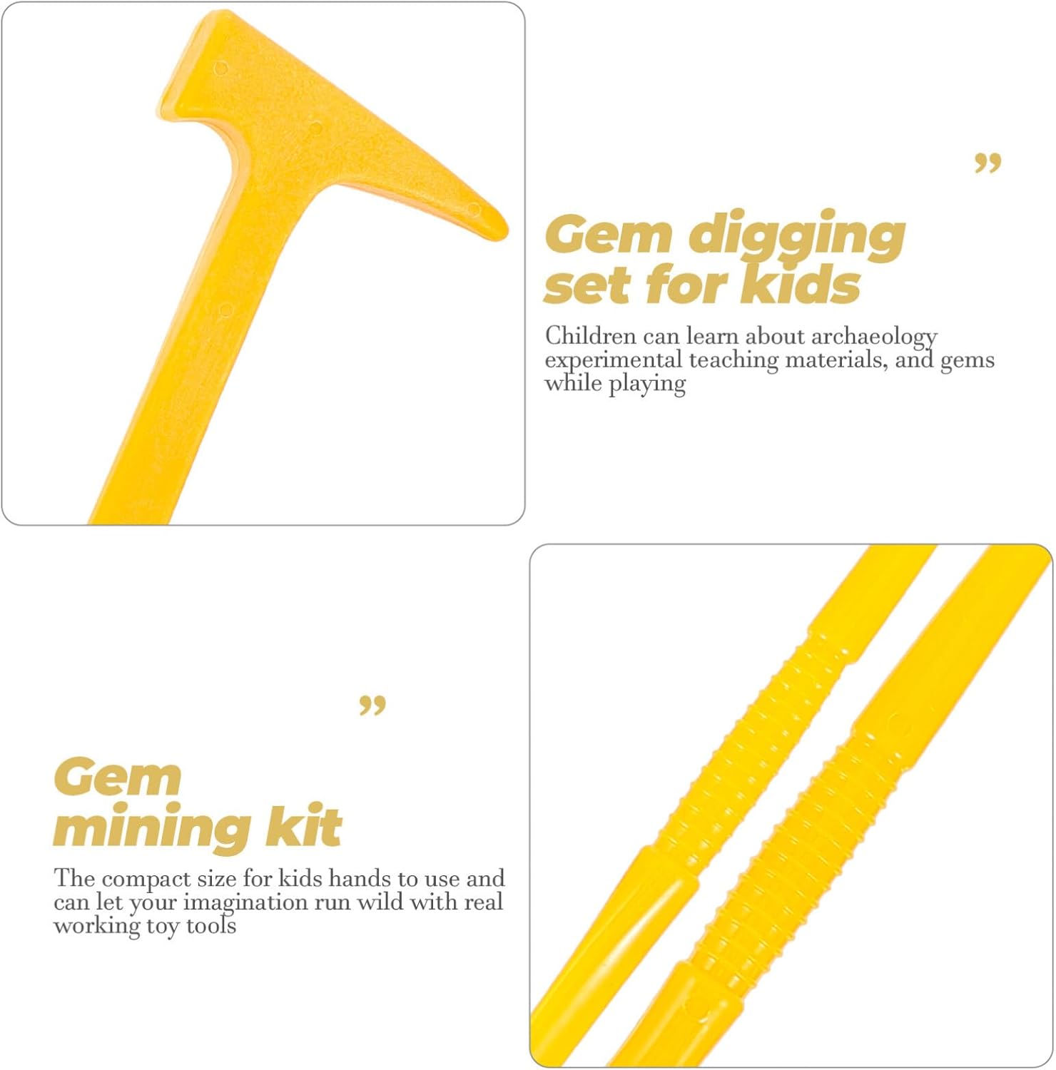 BESTonZON 63pc Gemstone Digging Kit for Kids