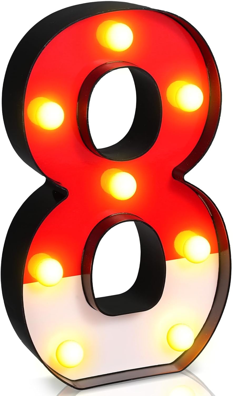 Mudder LED Cartoon Glowing Numbers Party Decorations