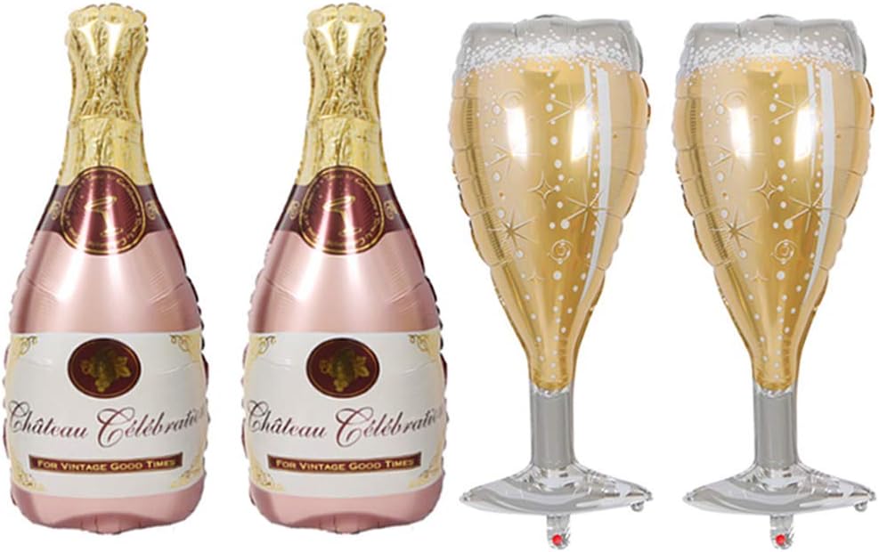 Champagne Bottle Balloons 4PCS for Party Decorations
