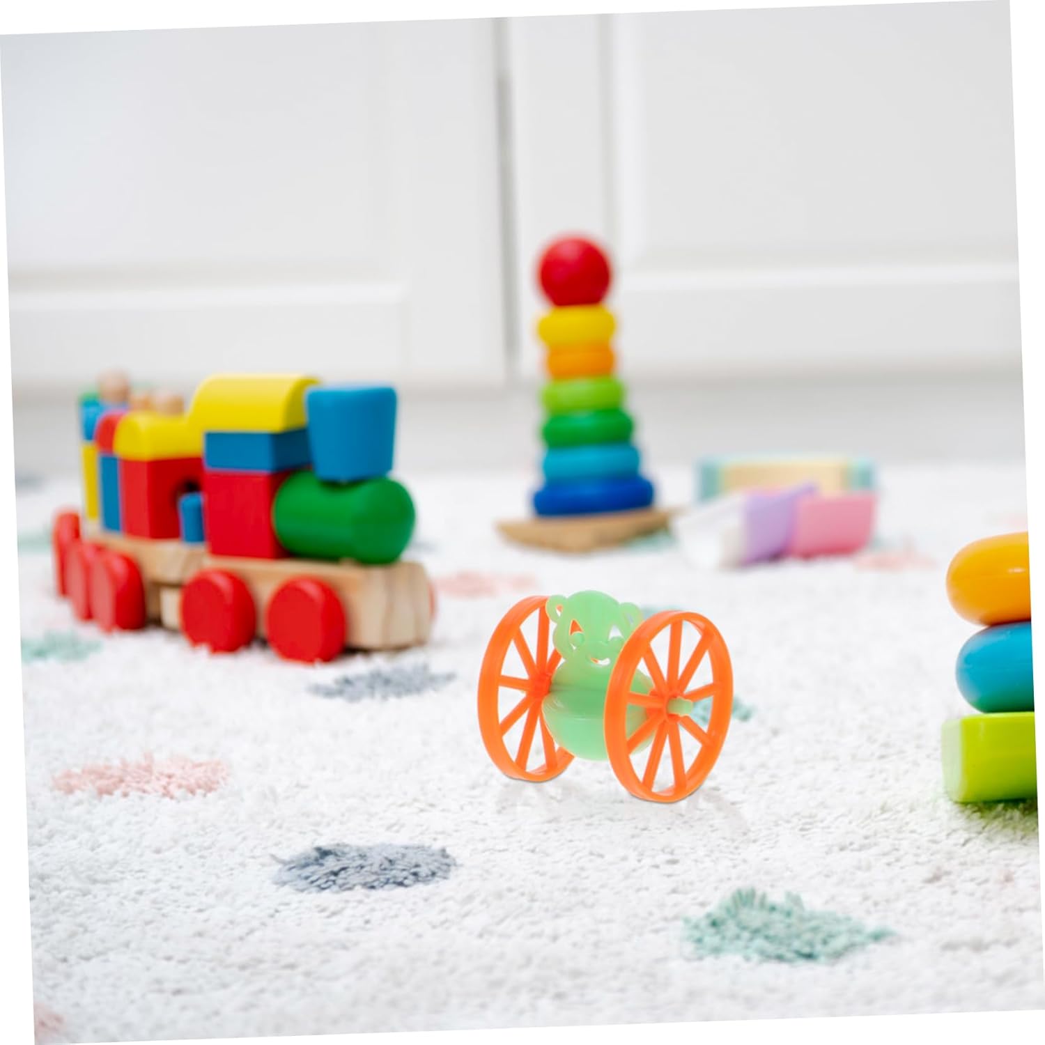 SUPVOX 50PCS Mini Wheeled Tumbler Toy Set for Adults and Kids