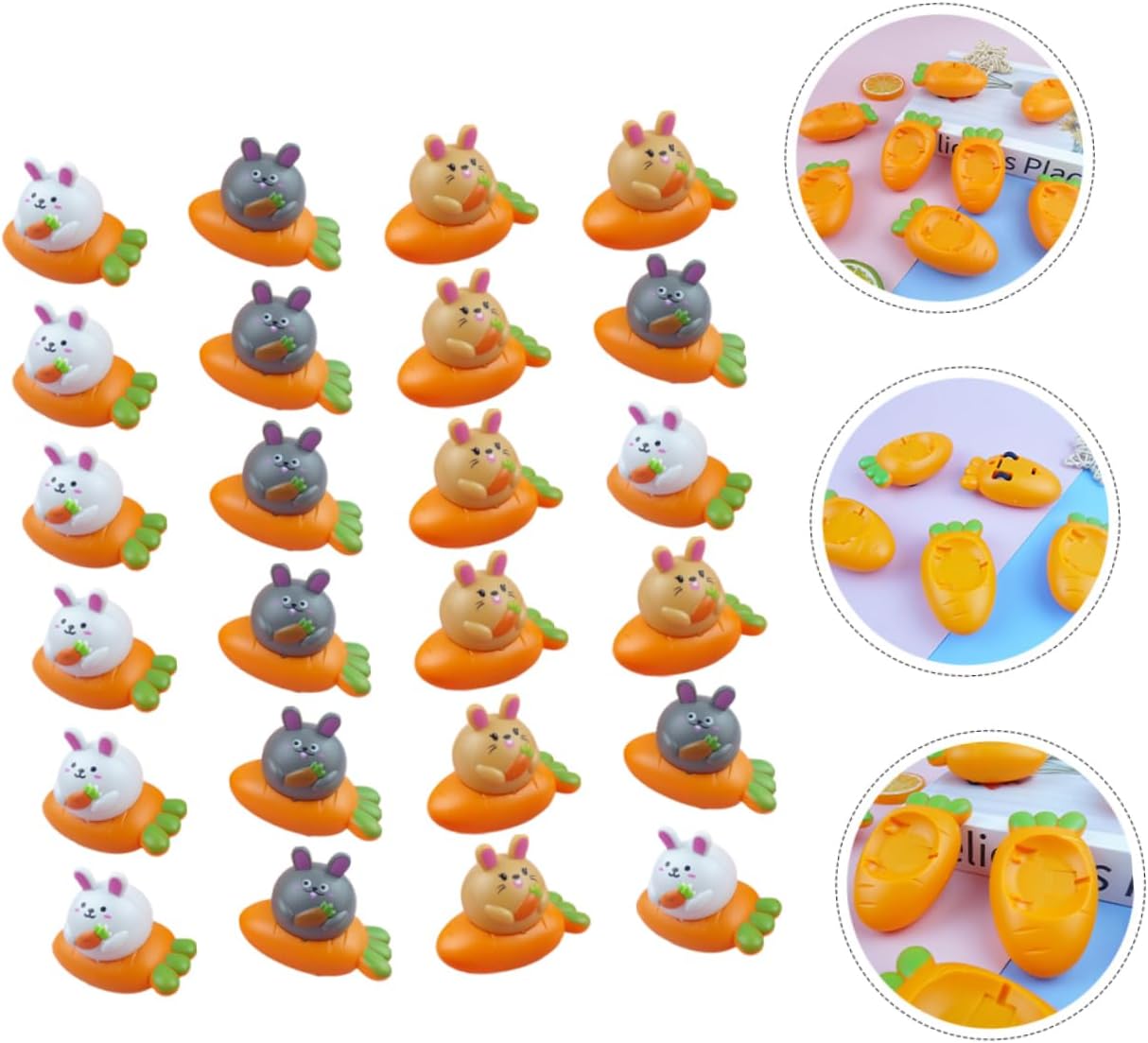 PENIKOKO Easter Mini Pull Back Cars with Rabbit and Carrot Design