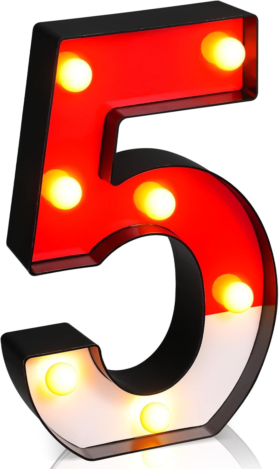 Mudder LED Glowing Cartoon Numbers Party Decorations