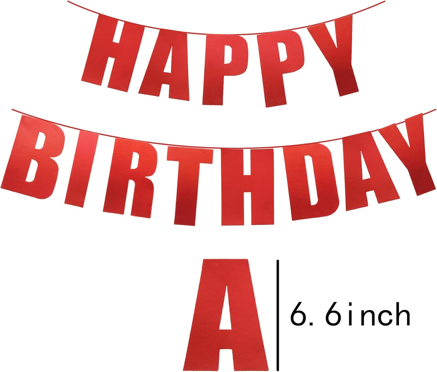 Red Happy Birthday Banner for Parties