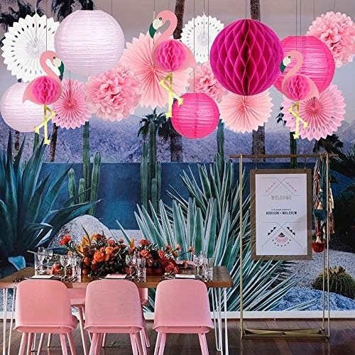 Zilue Tropical Party Decorations Pink Flamingo Supplies