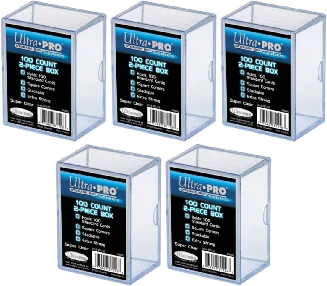 Ultra Pro Pack of 5 2-Piece Card Storage Boxes