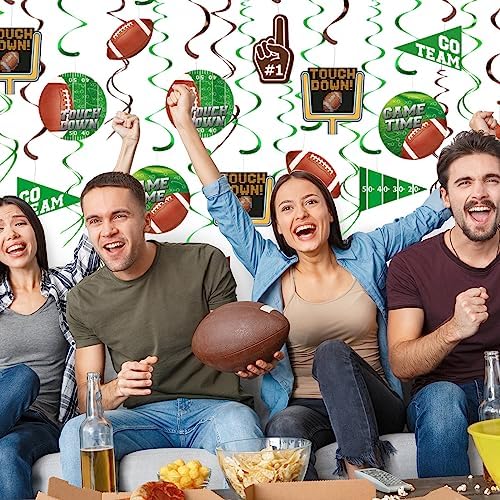 30 Piece Football Streamer Party Decorations