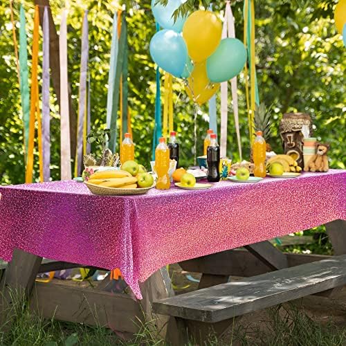 2 pcs Pink Holographic Tablecloths for Party Decorations