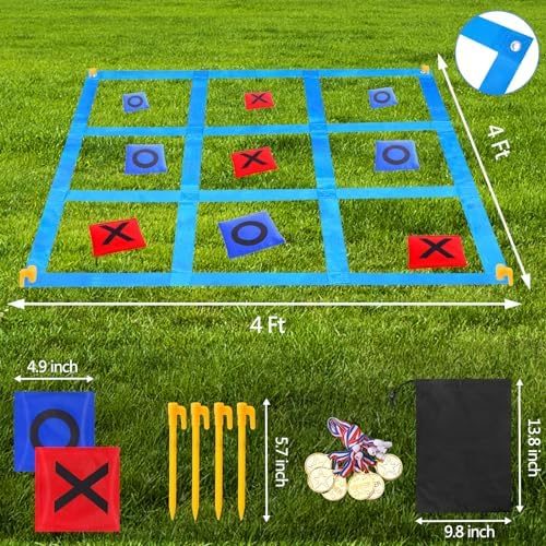 CWLAKON Outdoor Giant Tic Tac Toe Bean Bag Game Set