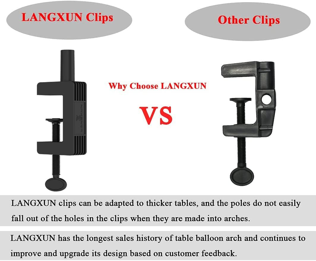 LANGXUN 12ft Black Balloon Arch Kit for Parties