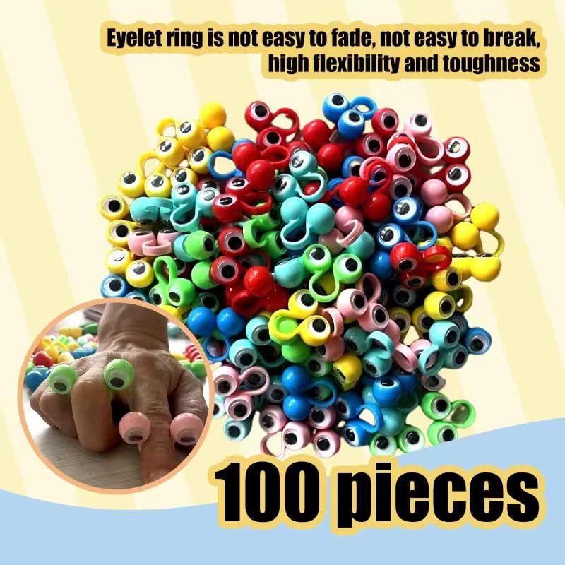 100 PCS Eye Finger Puppets Toy Set for Kids