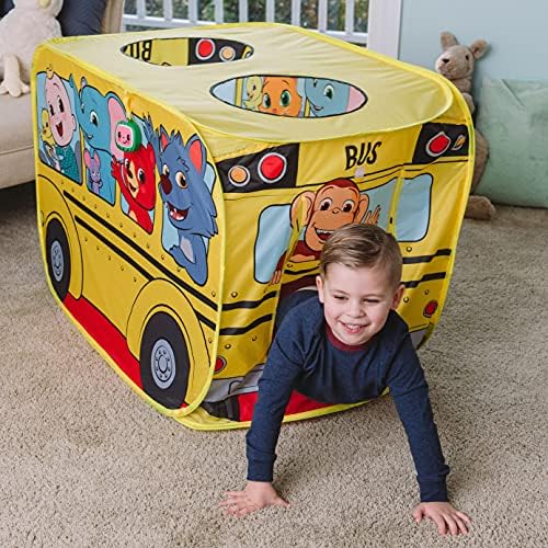 Cocomelon Musical Yellow School Bus Pop Up Tent for Kids 3