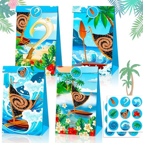 JeVenis Moana Party Favor Bags for Birthday Events