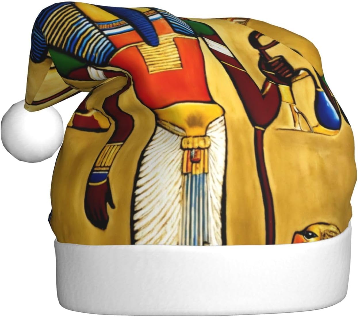 Ancient Egypt Tribe Print Christmas Santa Hat Plush