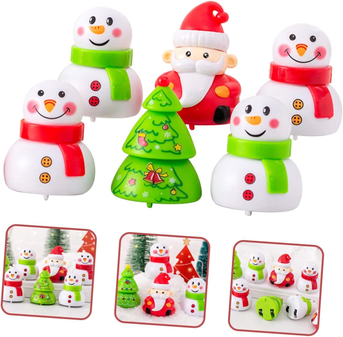 VANZACK 6pcs Christmas Pull Back Cars for Kids and Parties