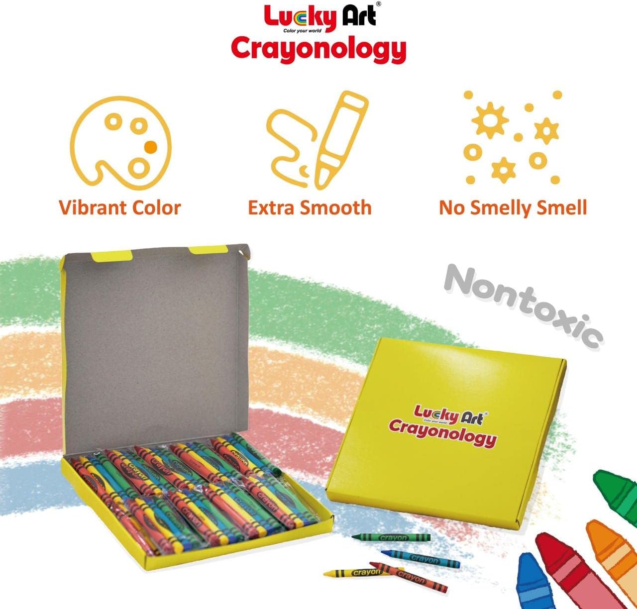 20 Sets of 4-Pack Mini Crayons - Non-Toxic for Kids