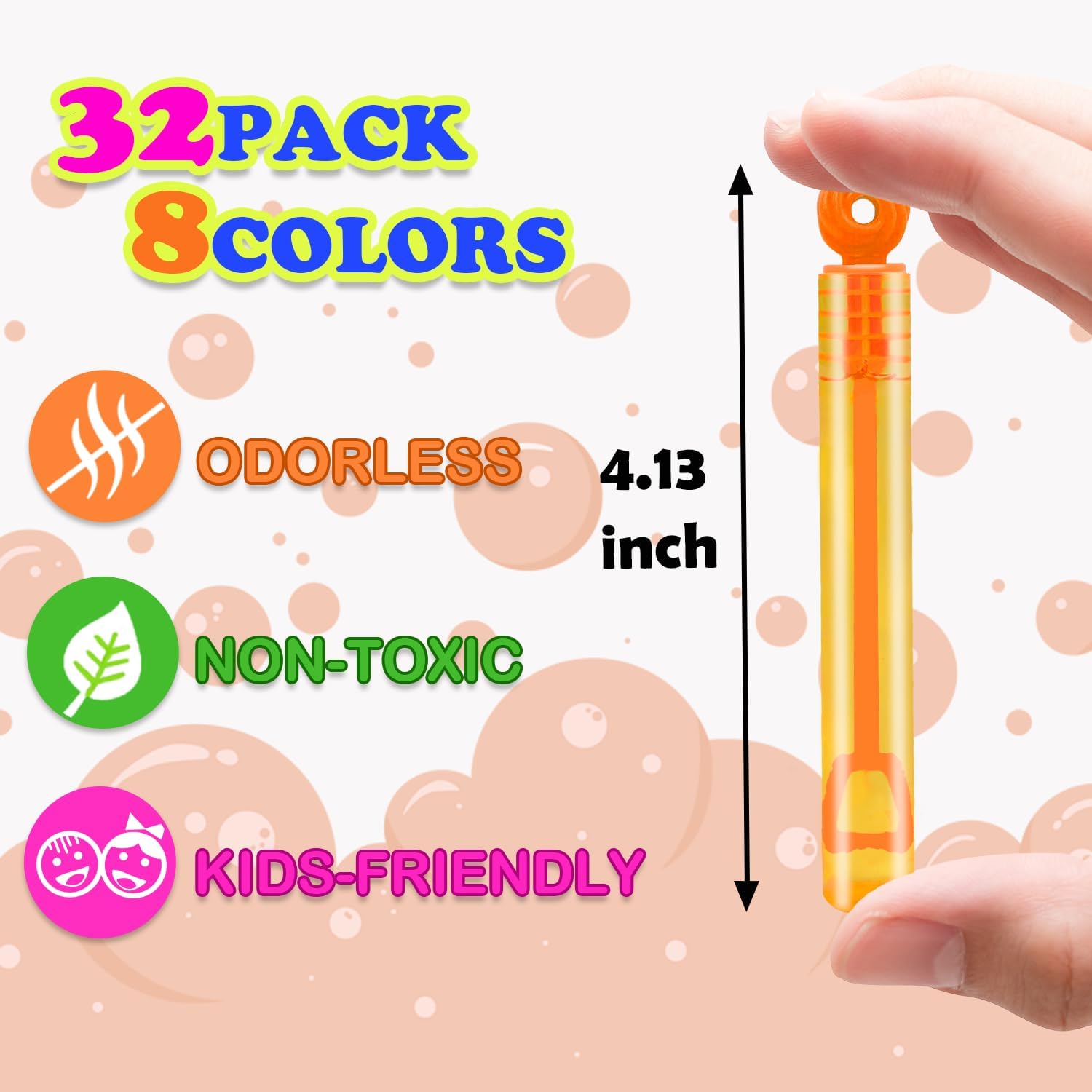 Party Goodie Bag Stuffer Fillers 32-Pack Bubble Wand Toys for Kids
