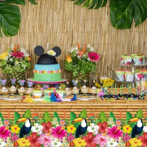 Dvaorc 4 Pack Tropical Luau Tablecloths