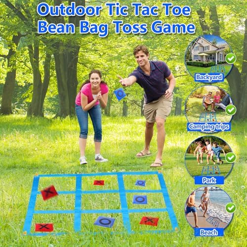 CWLAKON Outdoor Giant Tic Tac Toe Bean Bag Game Set