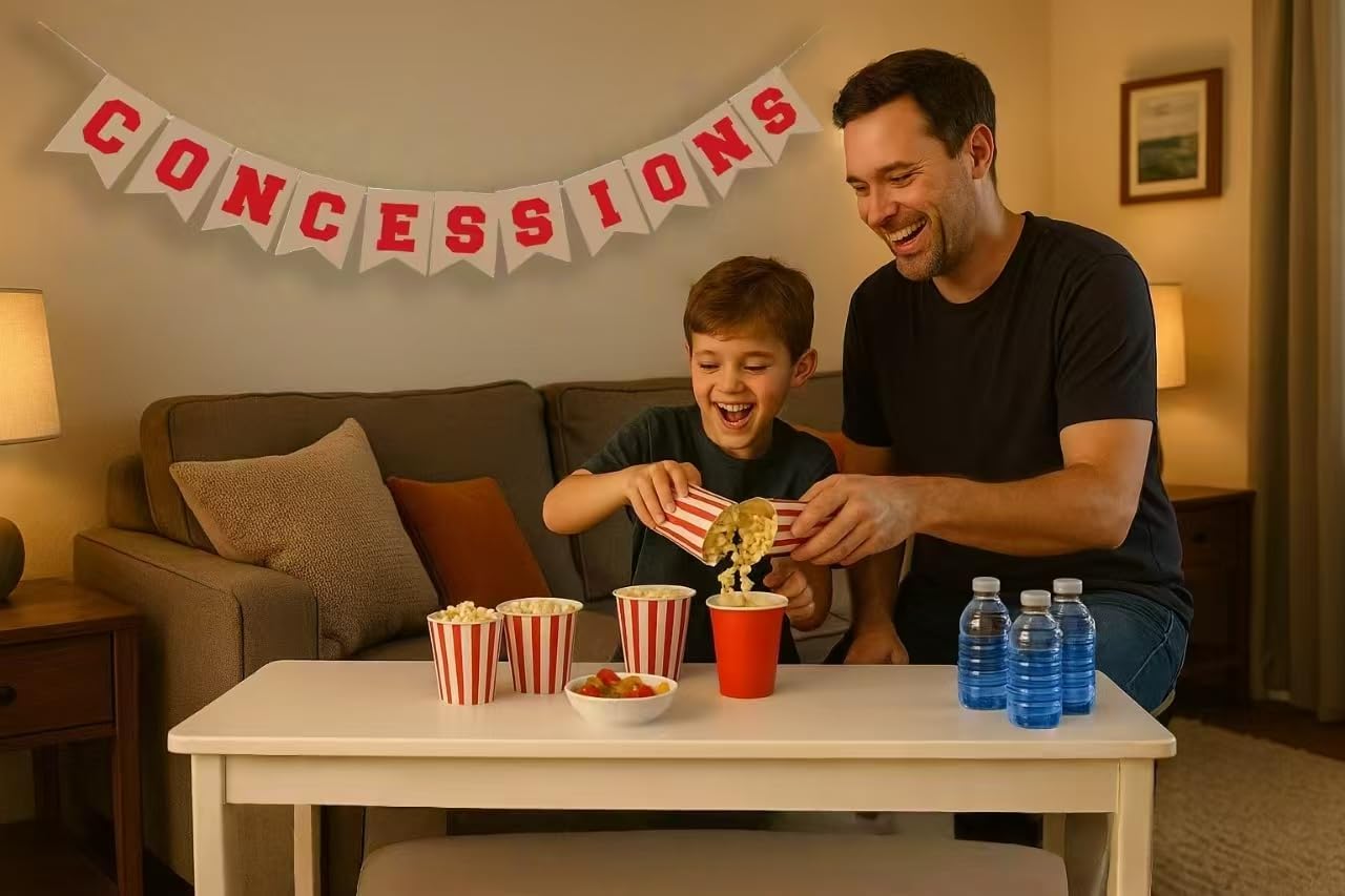 Baseball Concession Sign Garland for Party Decor